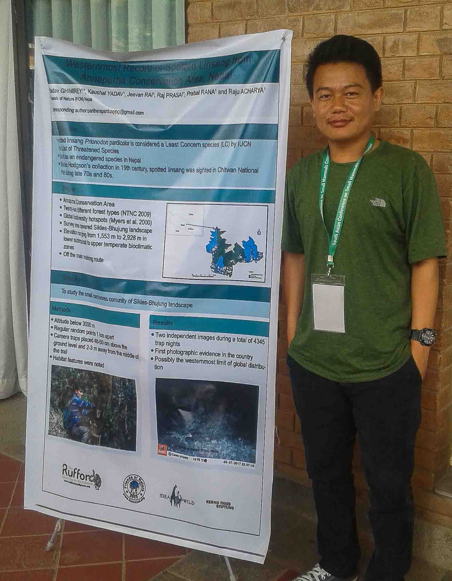Our poster on spotted linsang in ACAP